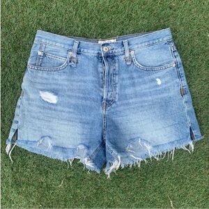 Free People Button Fly Denim Jean Shorts Women Size 29